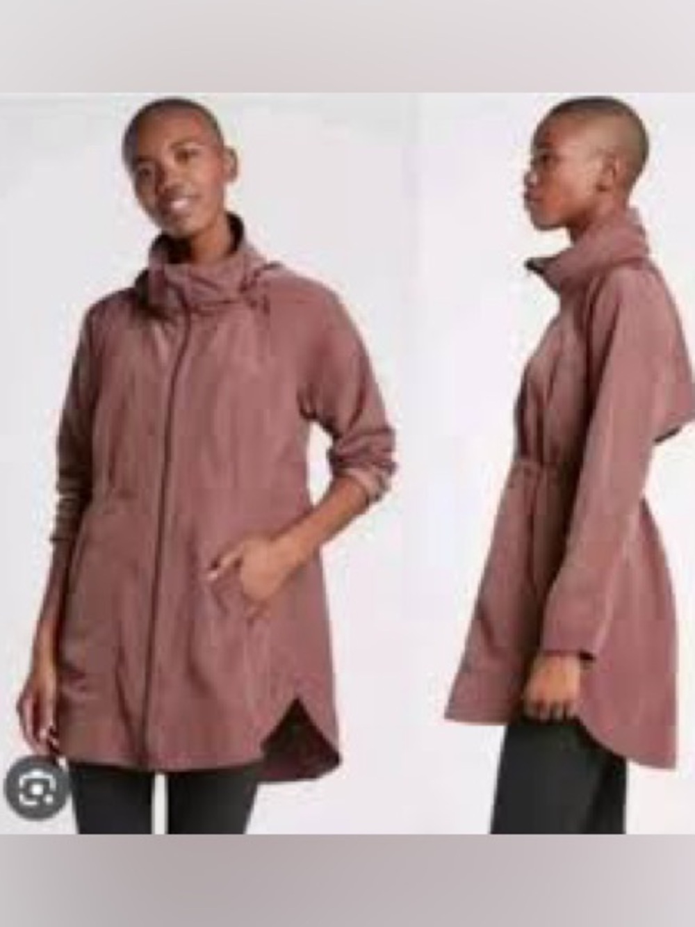 Athleta Drip Drop Rain Wind Jacket Hearth Rose Size XS